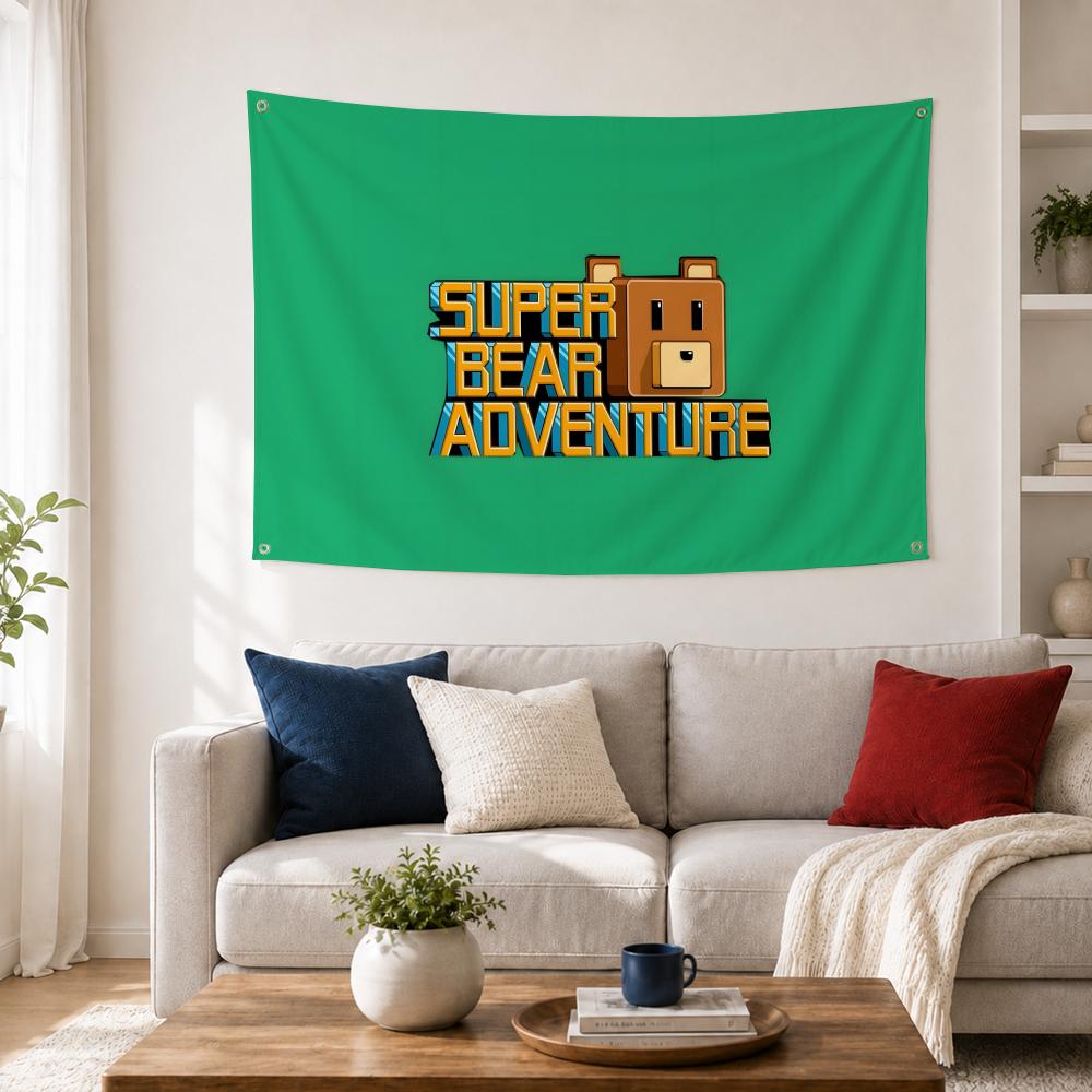 Outdoor Adventure Background - Oyun S-Super B-Bear A-Adventure Flags Ev