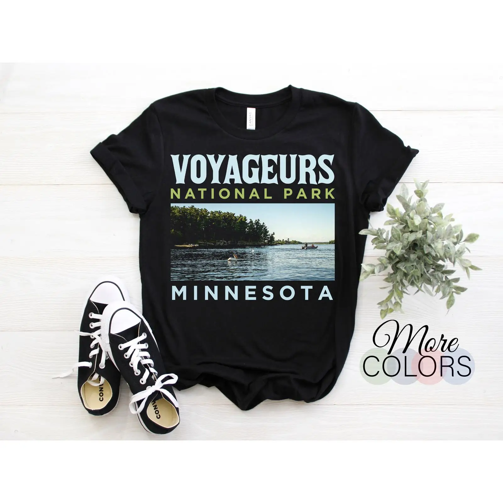 Outdoor Adventure Usa - Voyageurs Ulusal Parkı Minnesota Vintage Tişört