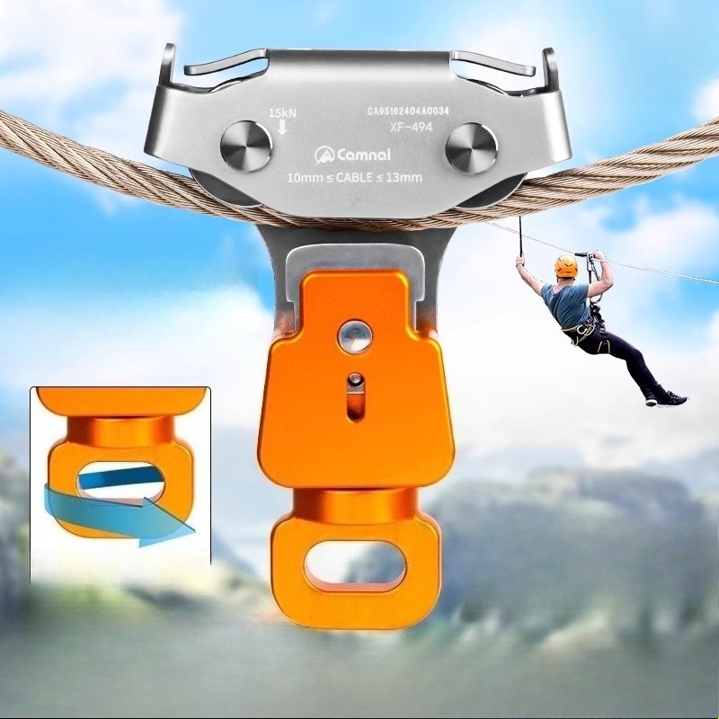 Adventure Outdoor Equipment - Açık Hava Çelik Halatlı Zipline Makarası,