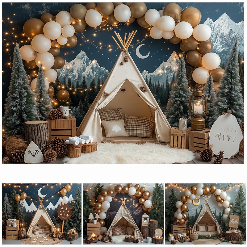 Outdoor Adventure Background - LS Gece Kamp Fotoğrafçılığı Arka Plan